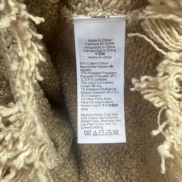 J.Crew Fringe Tweed Cardigan Jacket – Oatmeal, Size XXL - Picture 4 of 4